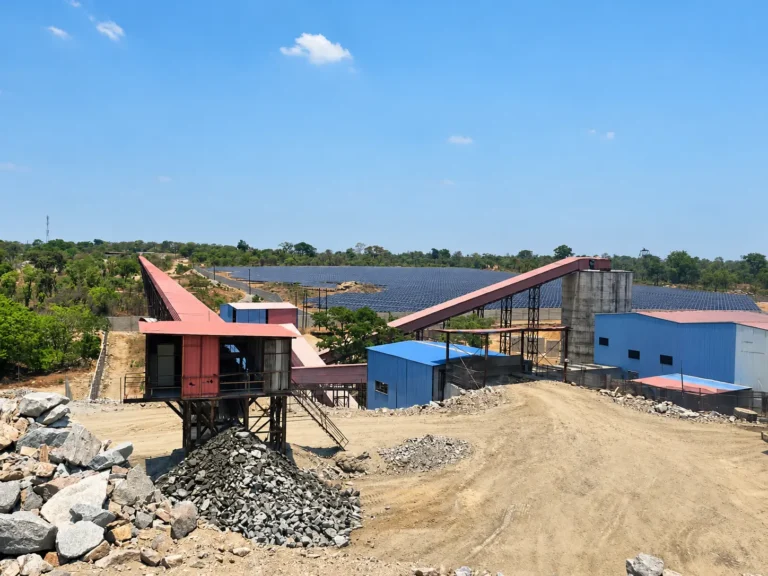 Processing facility wide view at the Shi and Yan mining facility
