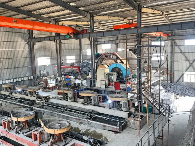 Processing plant interior at the Shi and Yan mining facility