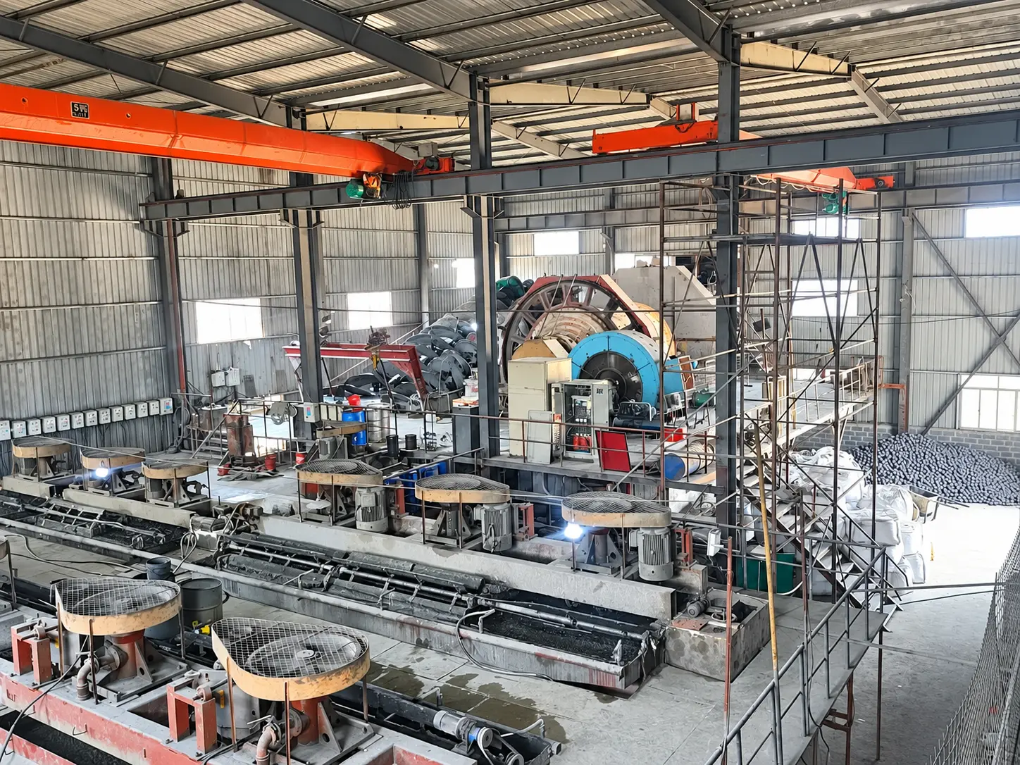 Processing plant interior at the Shi and Yan mining facility