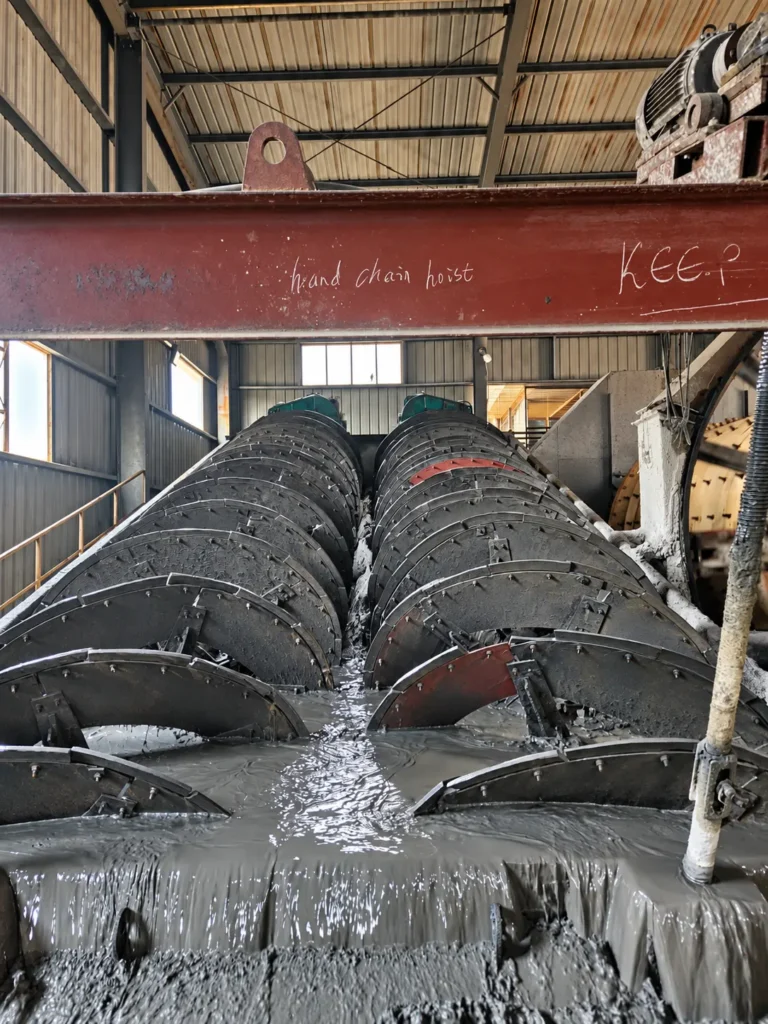 Spiral processing equipment at the Shi and Yan mining facility